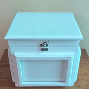 NWOT White Photo Box with Silver Clasp